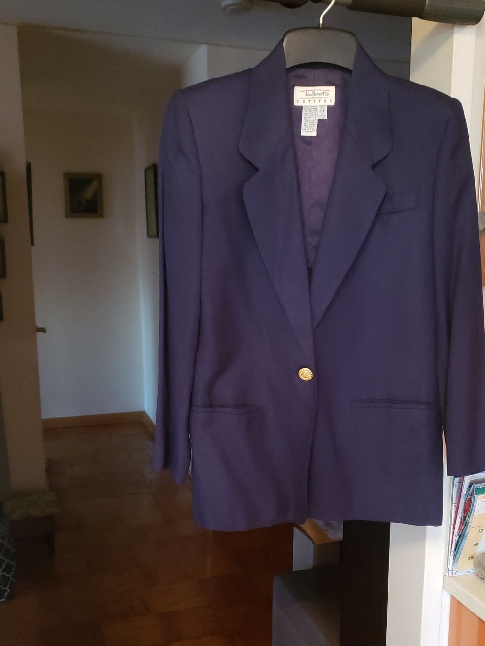 Talbots Navy Single-Button Blazer
